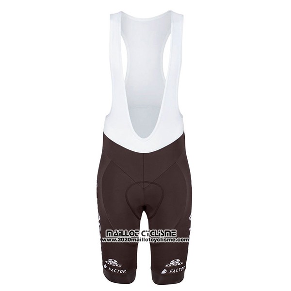 2017 Maillot Ciclismo Ag2r Marron et Blanc Manches Courtes et Cuissard